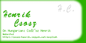 henrik csosz business card